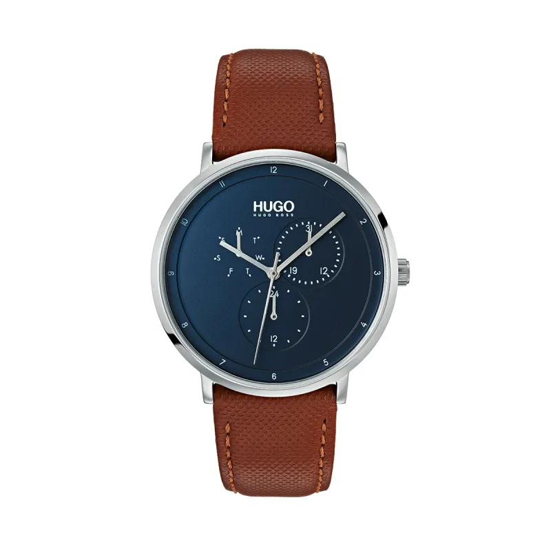 Guide Watch With Blue Dial & Brown Leather Strap sold by Edgars