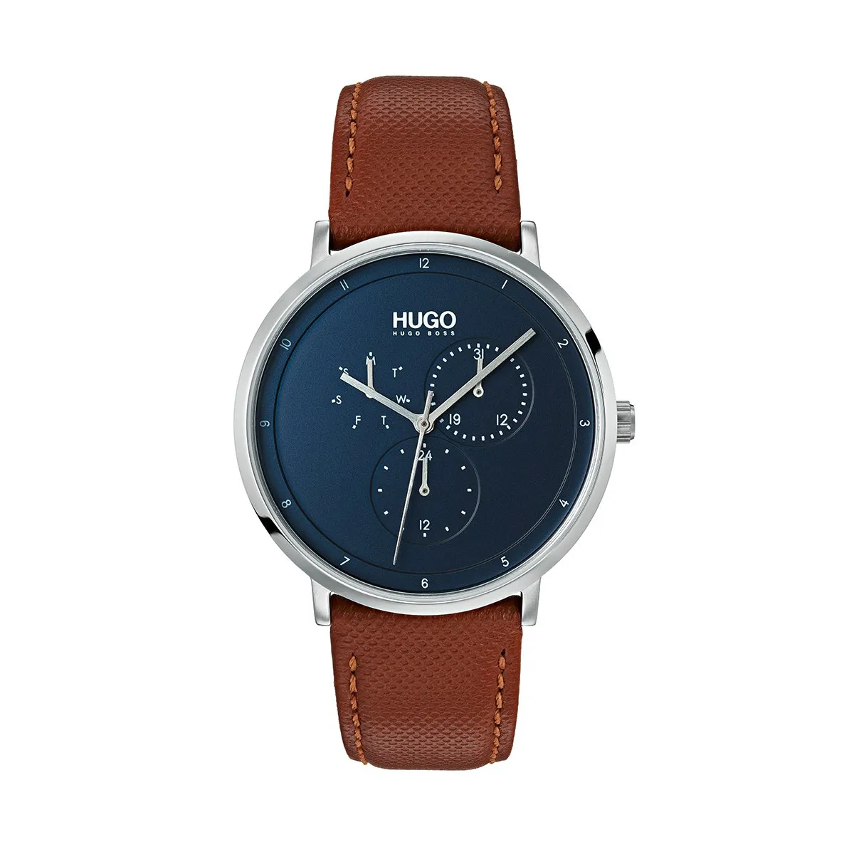 Guide Watch With Blue Dial & Brown Leather Strap sold by Edgars