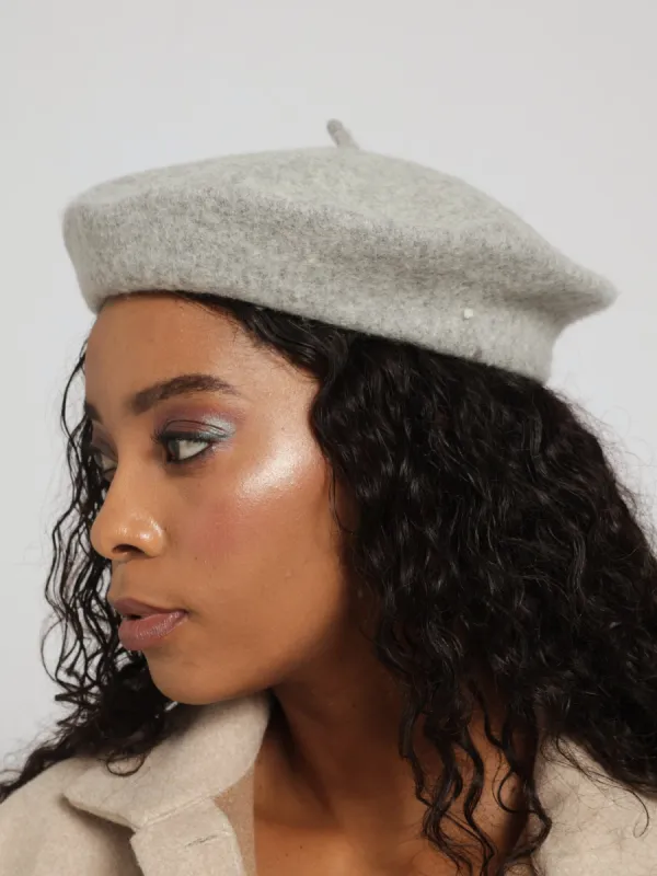 Beret - Light Grey sold by Edgars