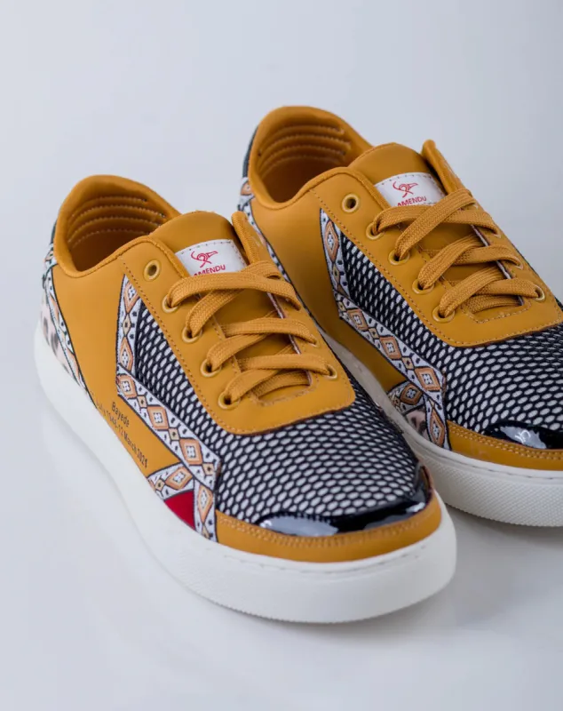 Men's Low Top Multi Colour Sneaker - Hazelnut sold by Edgars