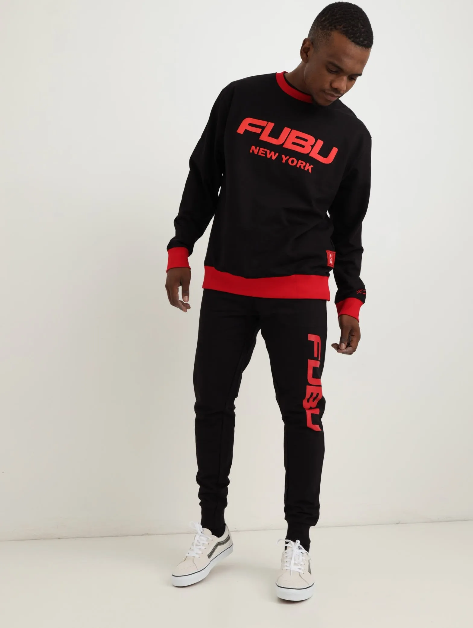 Men's Basic Track Long Bottom - Black sold by Edgars