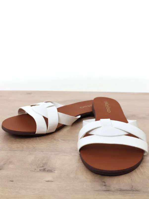 Ladies Tab Lace-Through Mule - White sold by Edgars