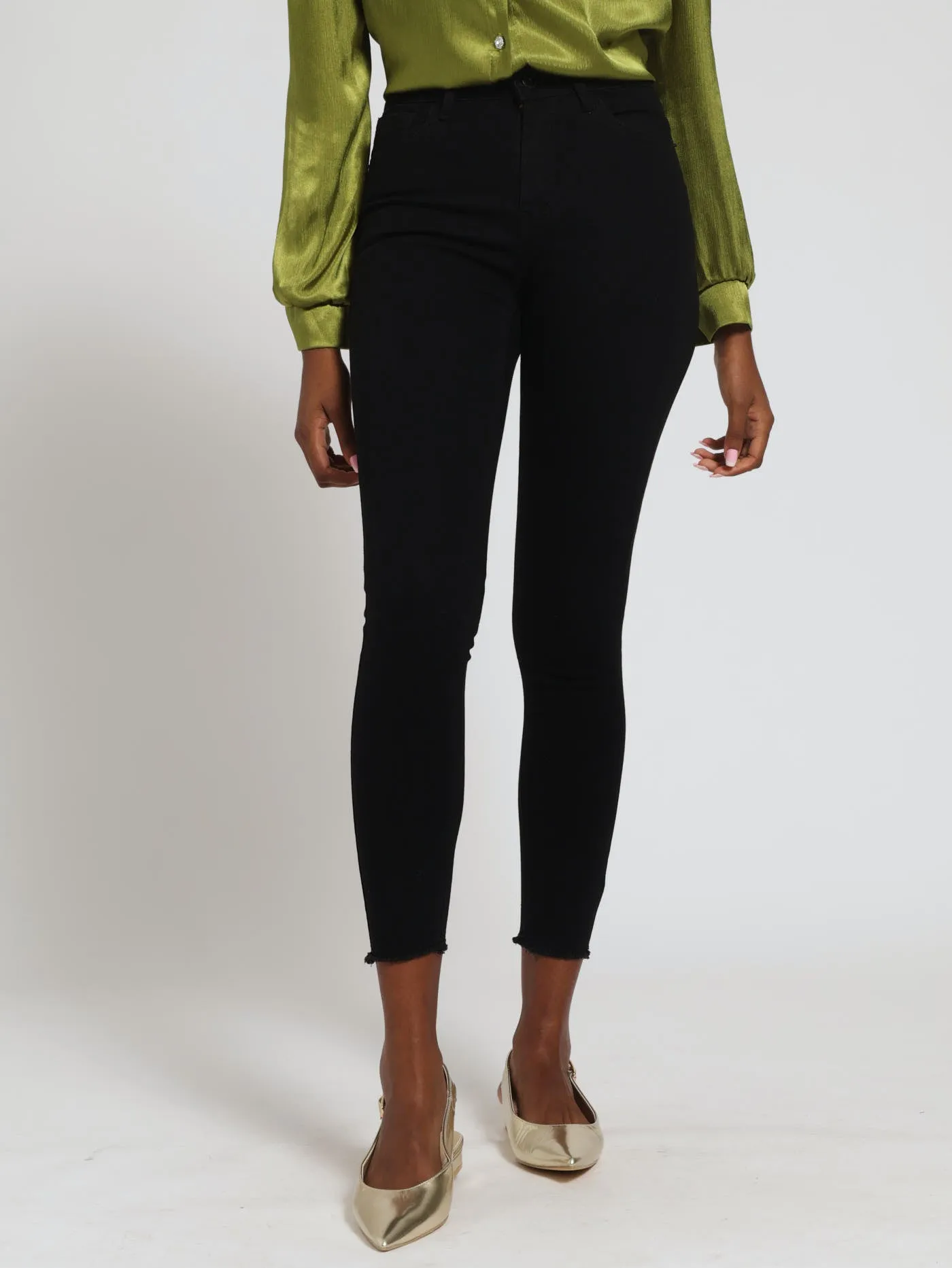 Anklegrazer Skinny Denim Jean - Black sold by Edgars