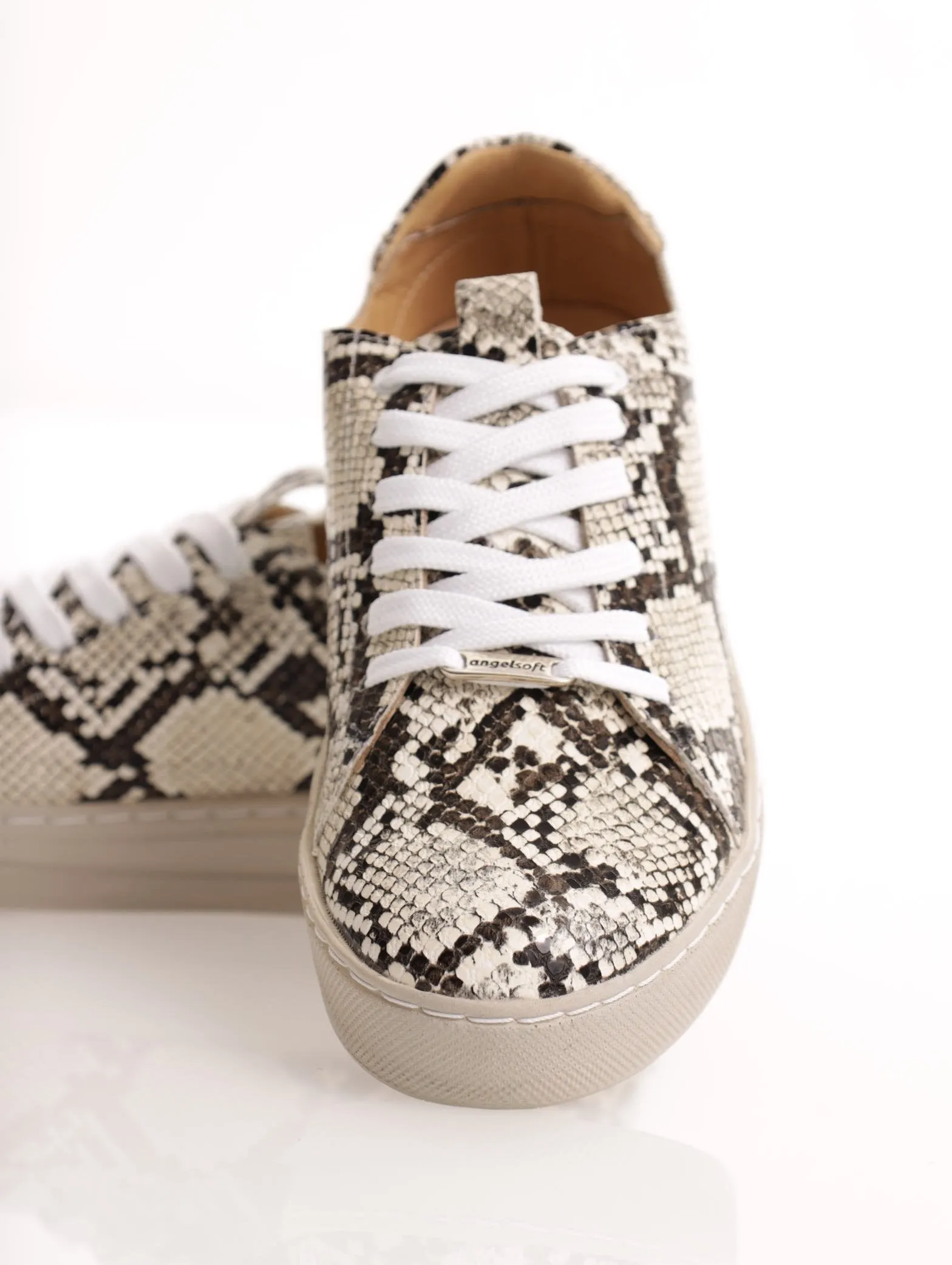 Ladies Cindy Leather Lace-Up Tekkie - Animal sold by Edgars