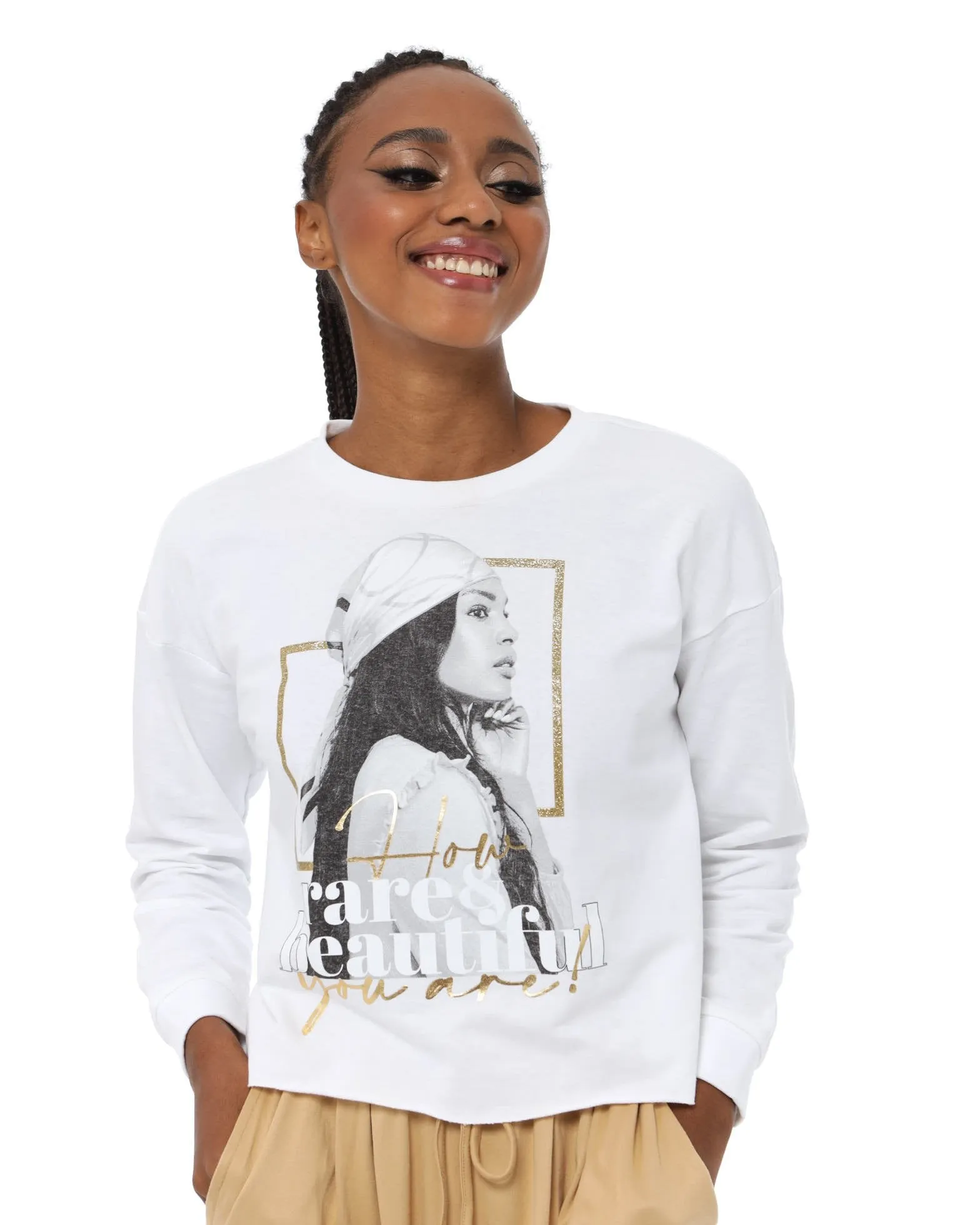 Ladies Rare & Beautiful Pullover - White sold by Edgars