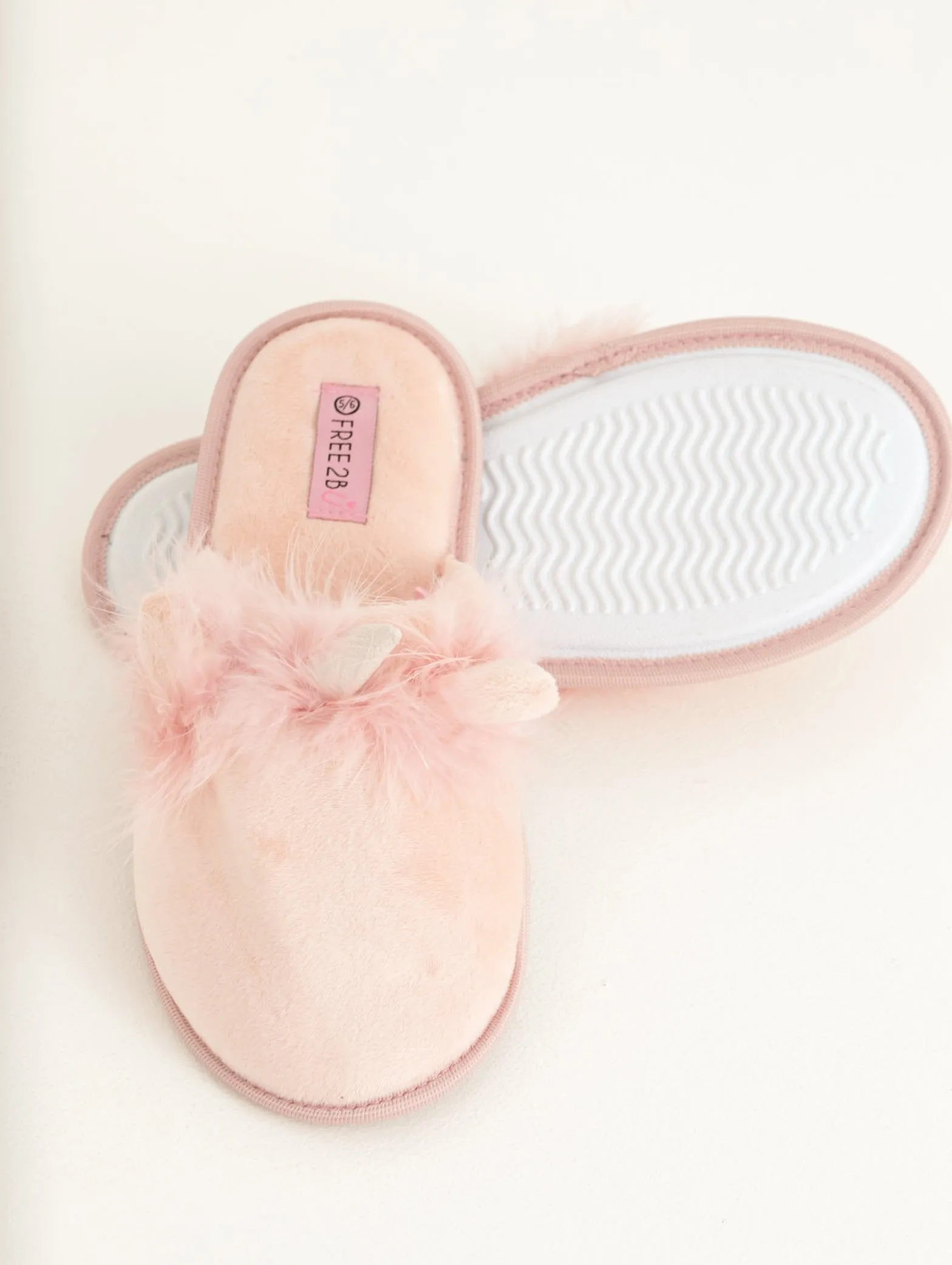 Ladies Closed Toe Unicorn Slipper Blush sold by Edgars