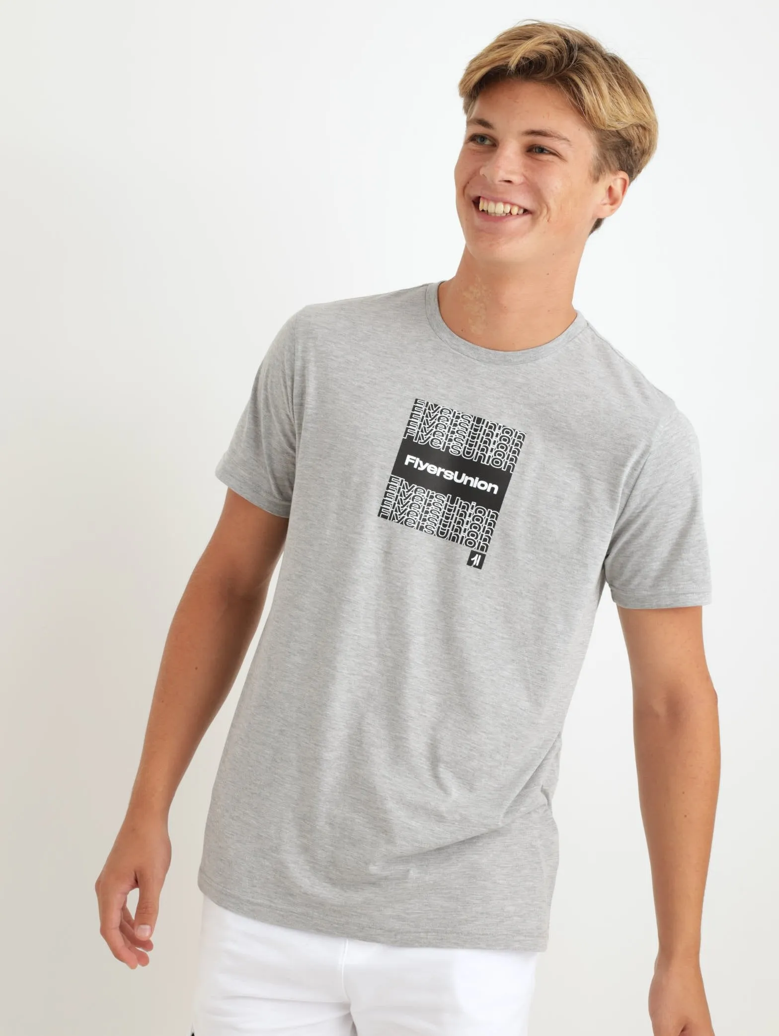 Men's Repeat Logo Tee - Grey Melange sold by Edgars