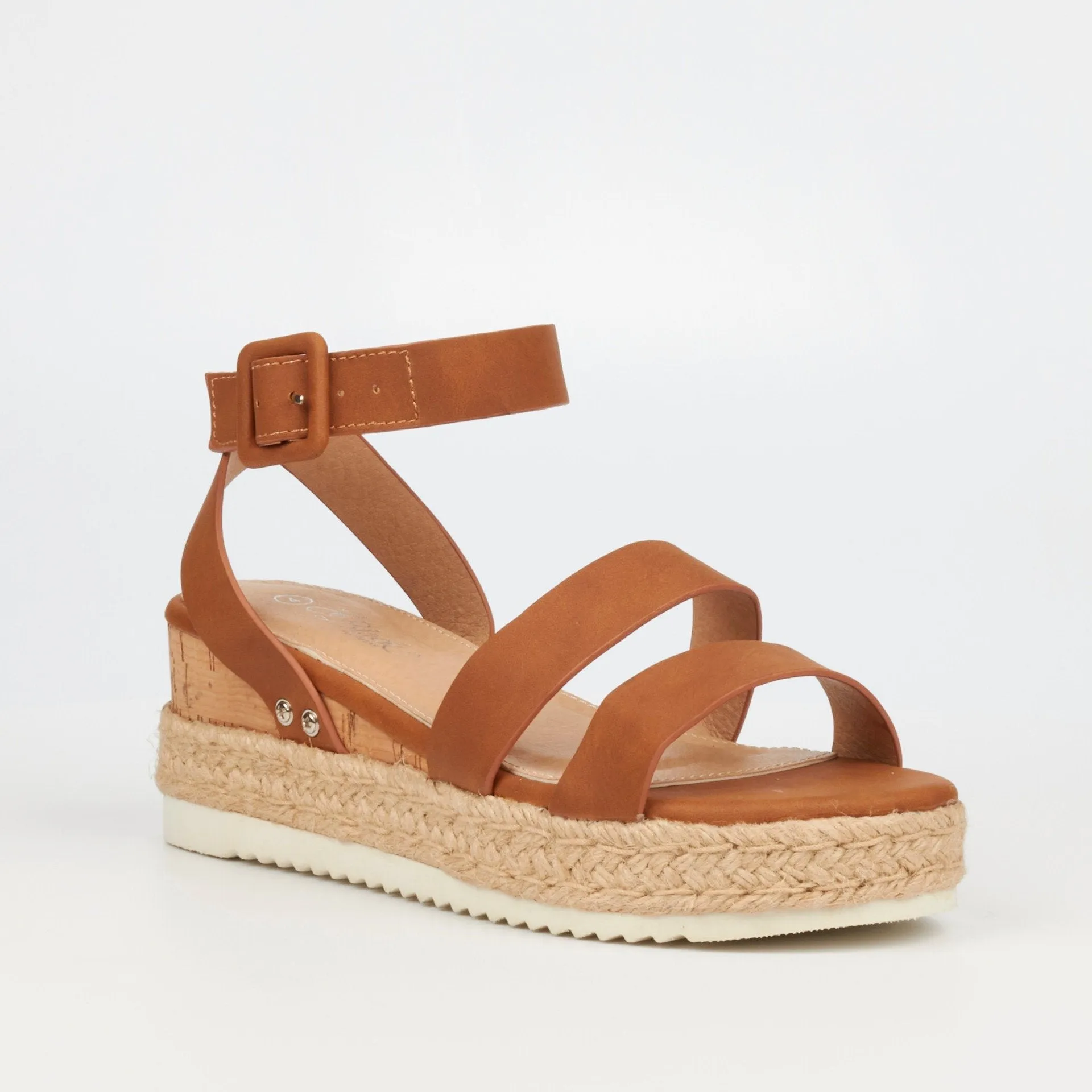 Ladies Steffi Espadrille Wedge Sandal - Tan sold by Edgars