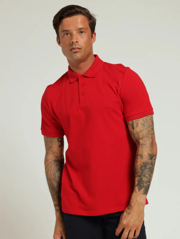 Basic Regular Fit Golfer - Red sold by Edgars