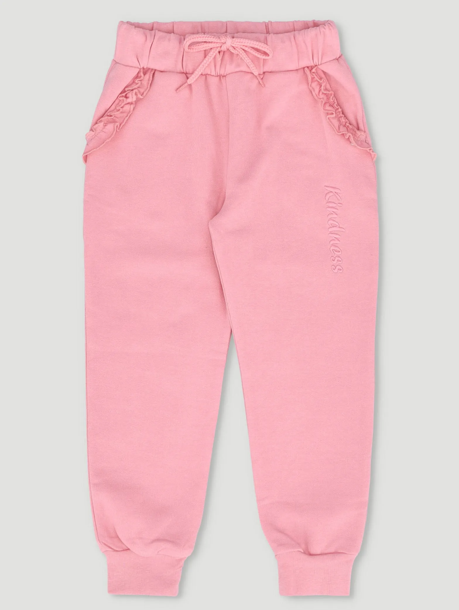 Pre-Girls Fashion Kindness Track Pants - Mid Pink sold by Edgars
