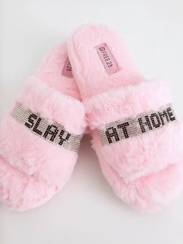 Ladies Slay At Home Closed Toe Slipper - Blush sold by Edgars
