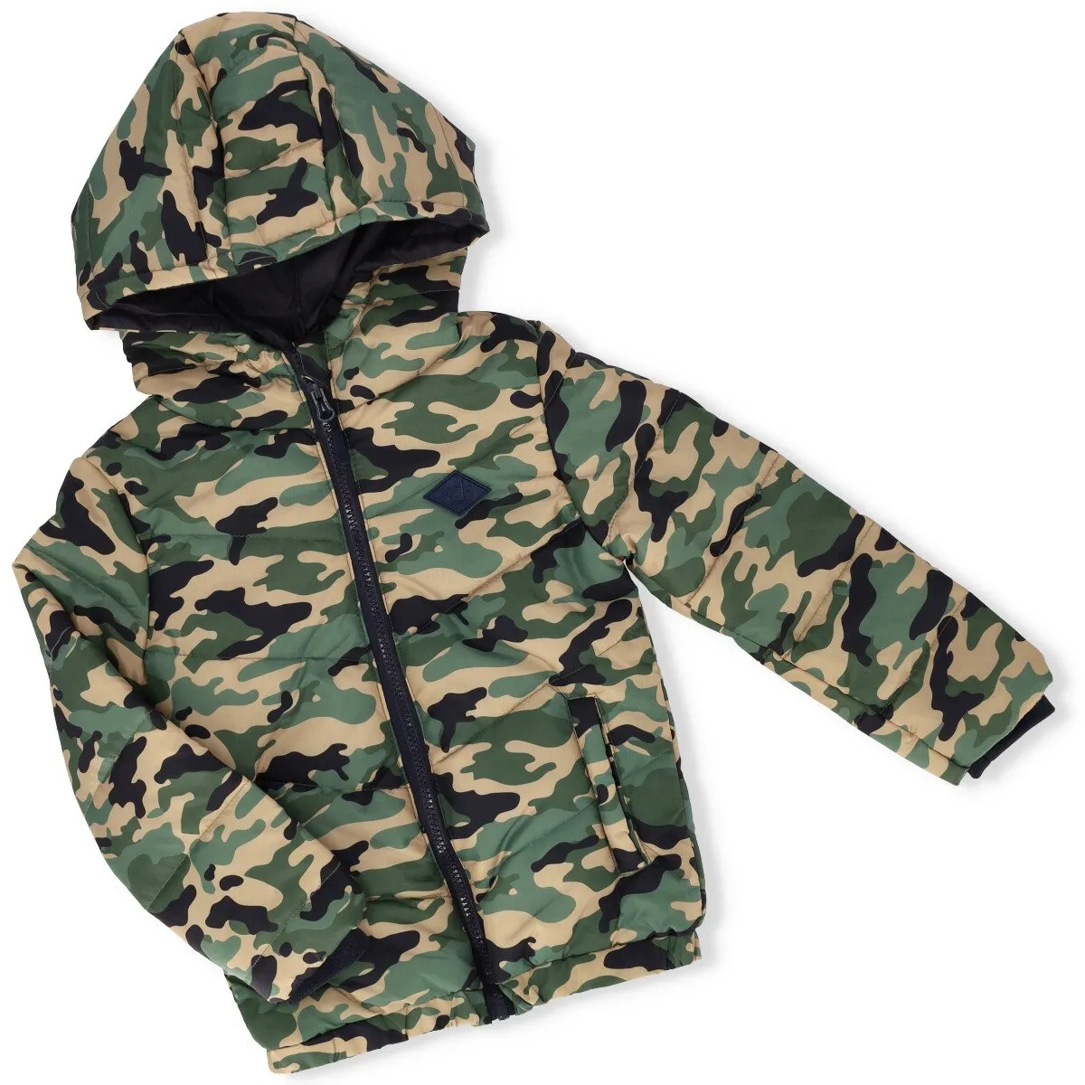 Pre-Boys All Over Print Puffer Jacket - Camo sold by Edgars