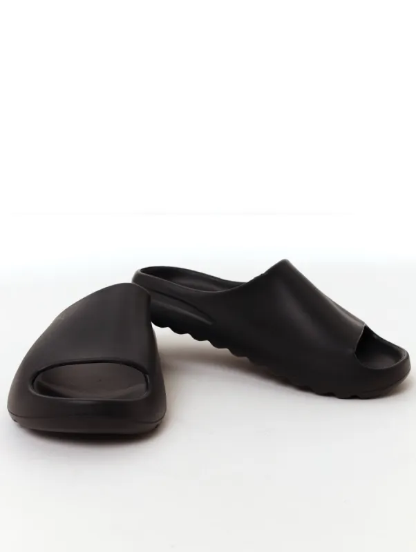 Ladies Moulded Slide Sandal - Black sold by Edgars
