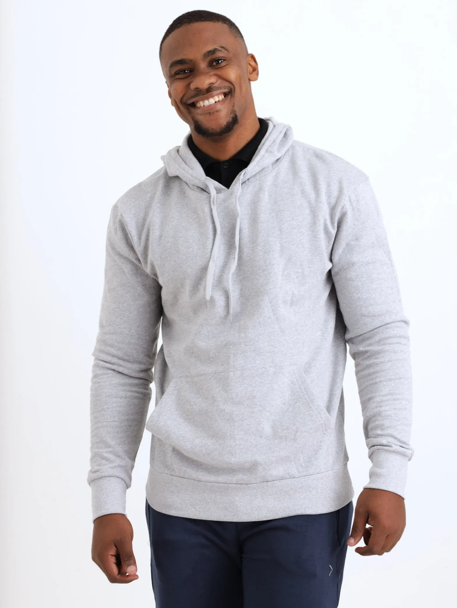 Men's Hooded Fleece Top - Grey Melange sold by Edgars