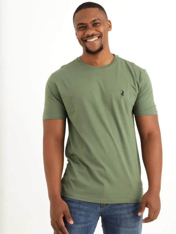 Men's Plain Short Sleeve Crew Tee - Green made by Edgars