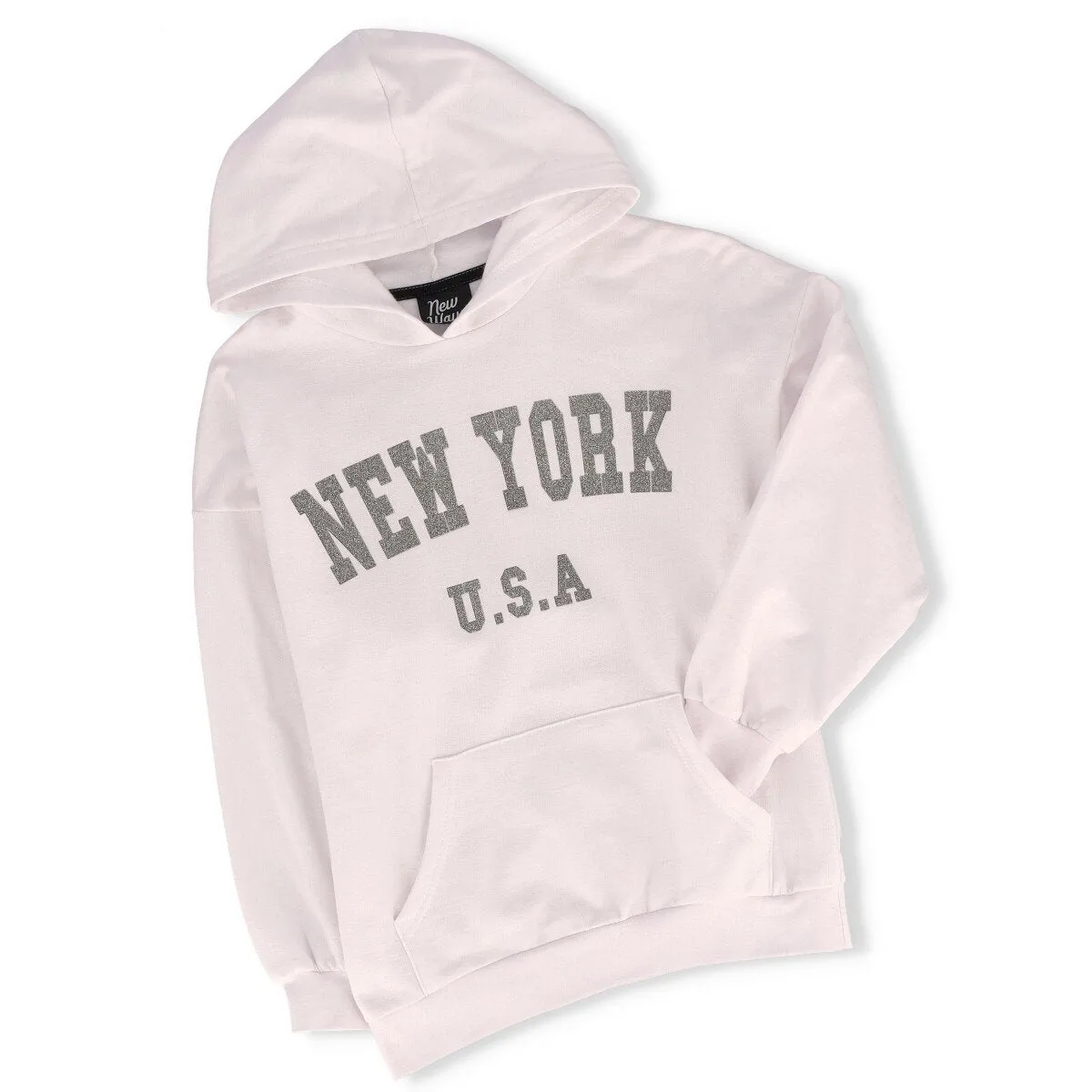 Girls Longer Length Fleece Top - White sold by Edgars