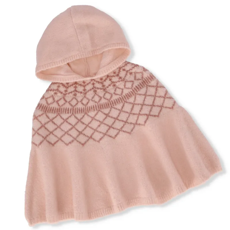 Pre-Girls Hooded Poncho - Pink sold by Edgars