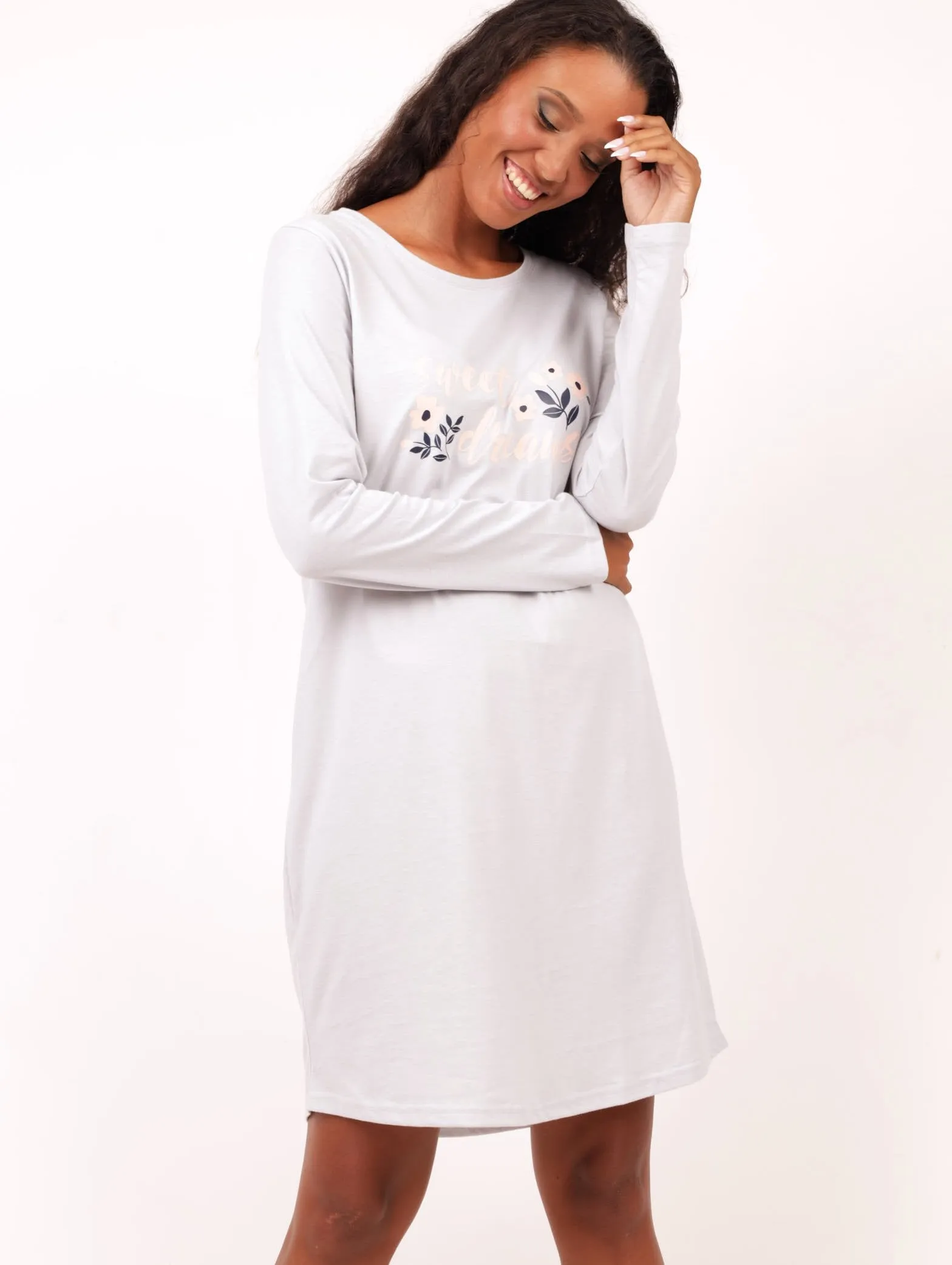 Ladies Sweet Dreams Sleepshirt - Grey sold by Edgars