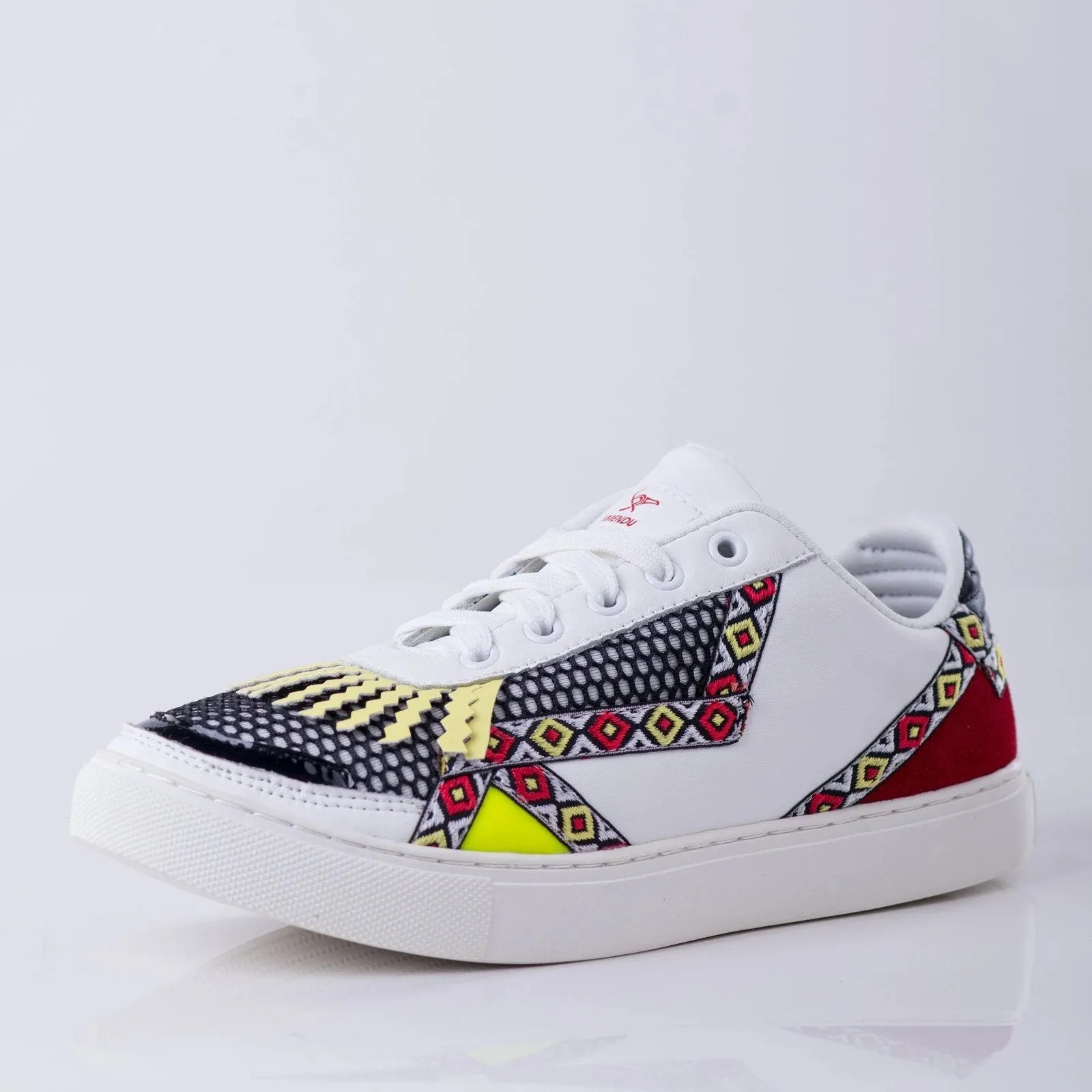 Ladies Low Top Multi Colour Sneaker - White sold by Edgars