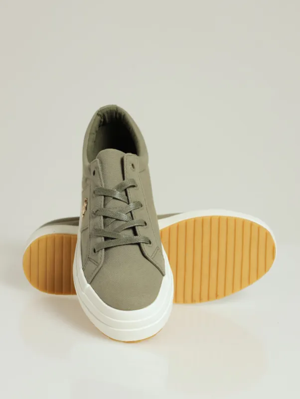 Classic Canvas Sneaker - Olive sold by Edgars