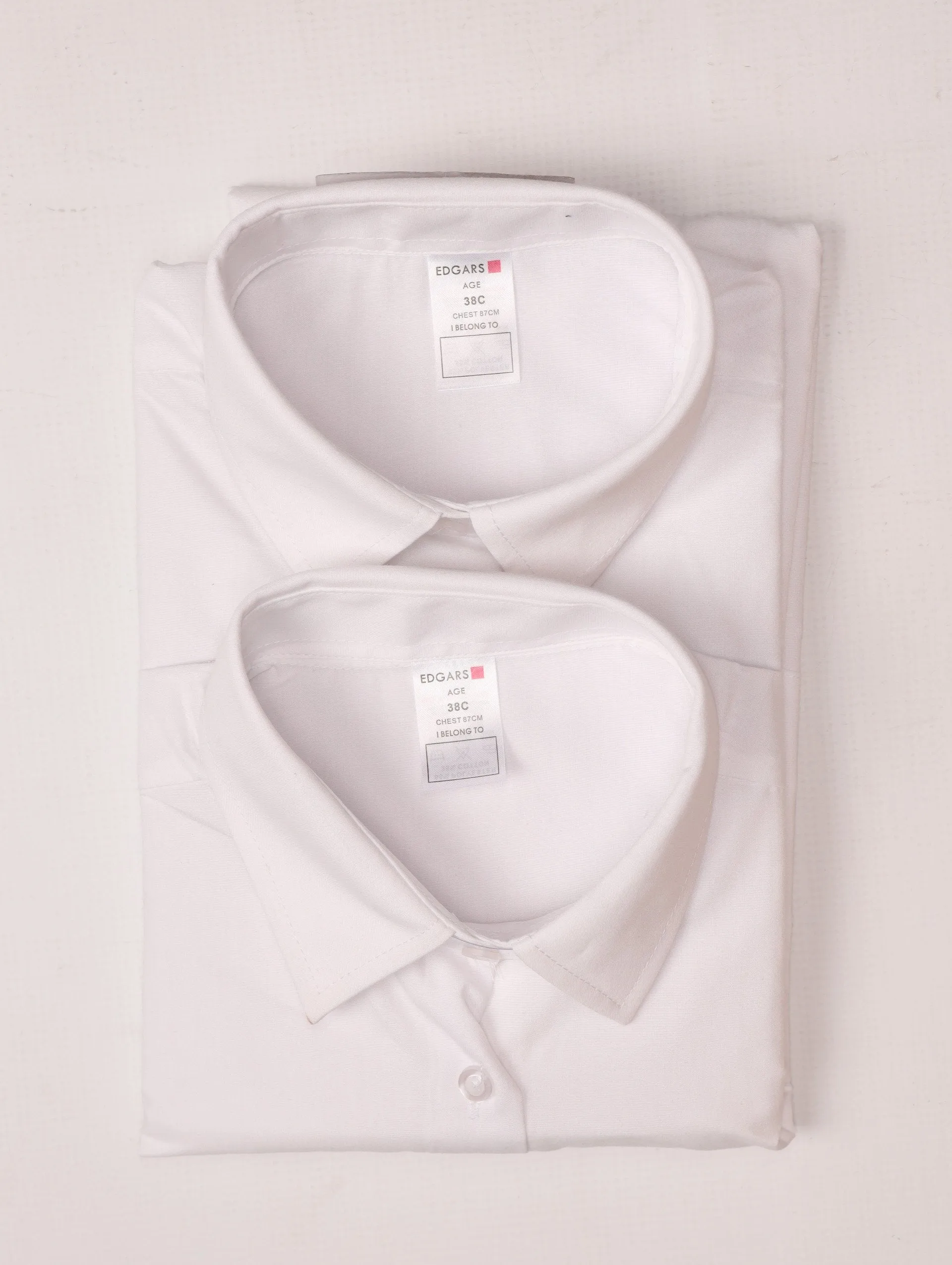 Girls 2 Pack Short Sleeve Regular Neck Blouse - White sold by Edgars