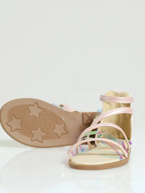 Girls Gladiator Sandal - Blush sold by Edgars