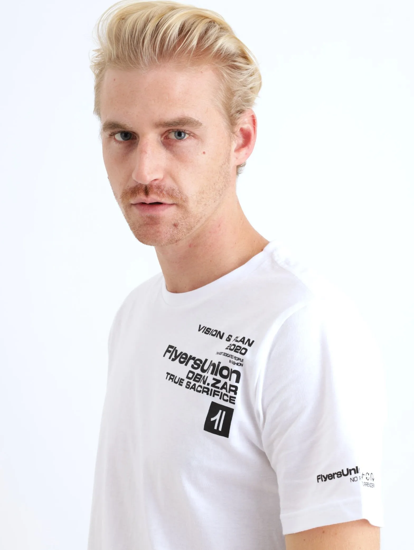 Men's Wording Chest Print Top - White sold by Edgars