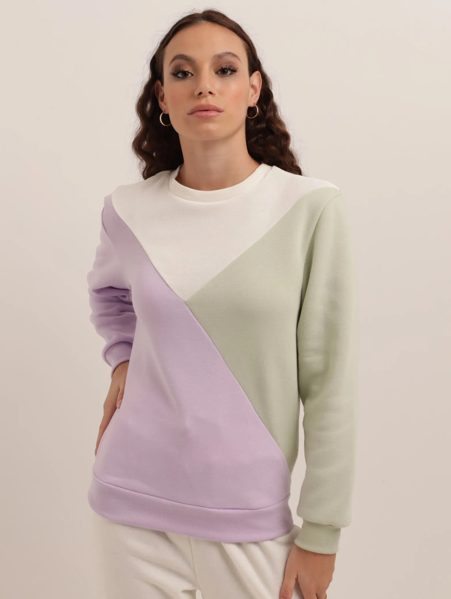 Ladies Diagonal Colourblock Pullover sold by Edgars