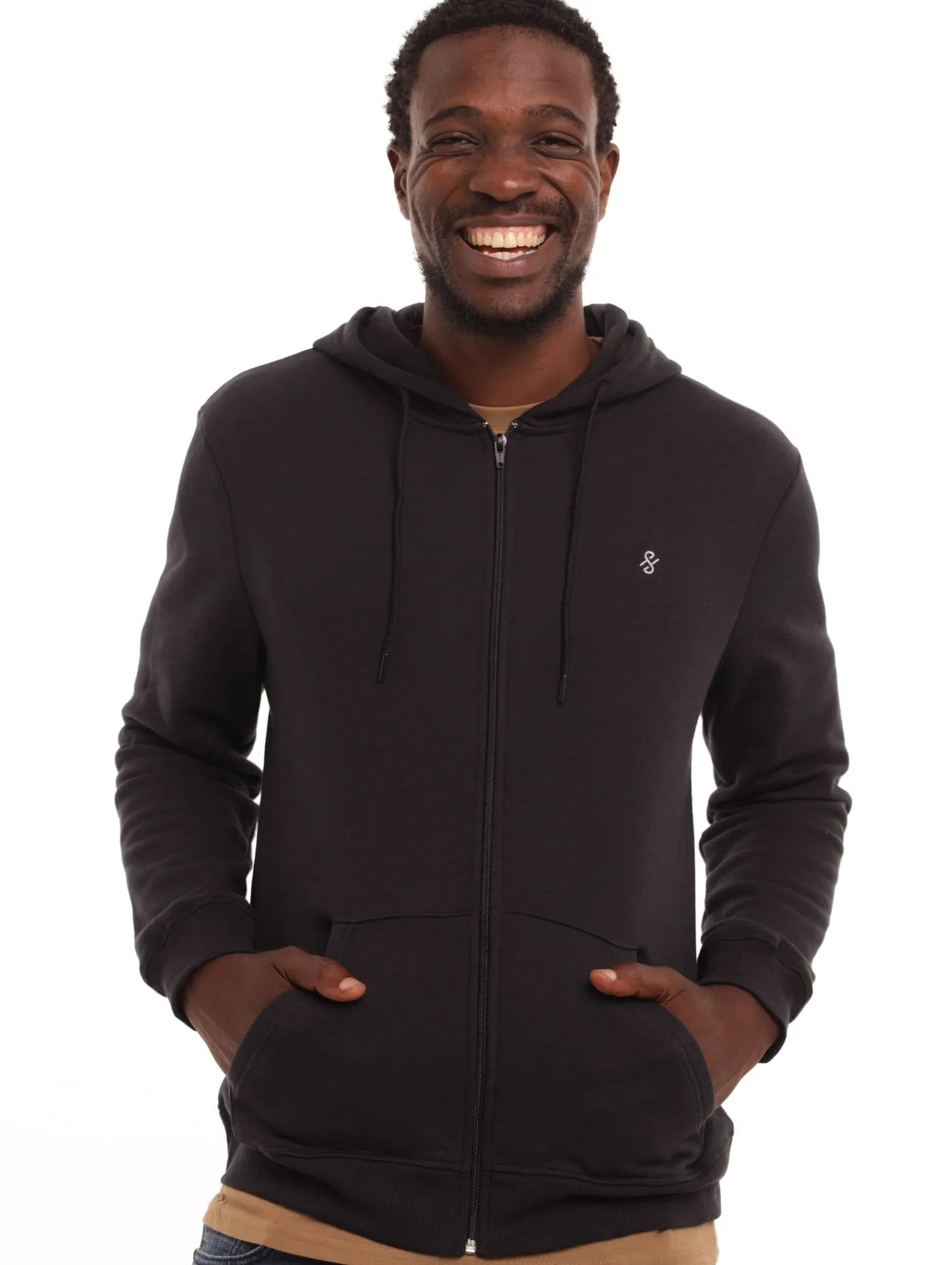 Men's Zip Hoody - Black sold by Edgars