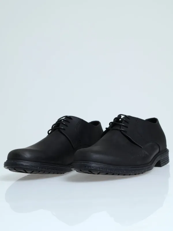 Smart Casual Lace Up Leather Derby Shoe - Black sold by Edgars