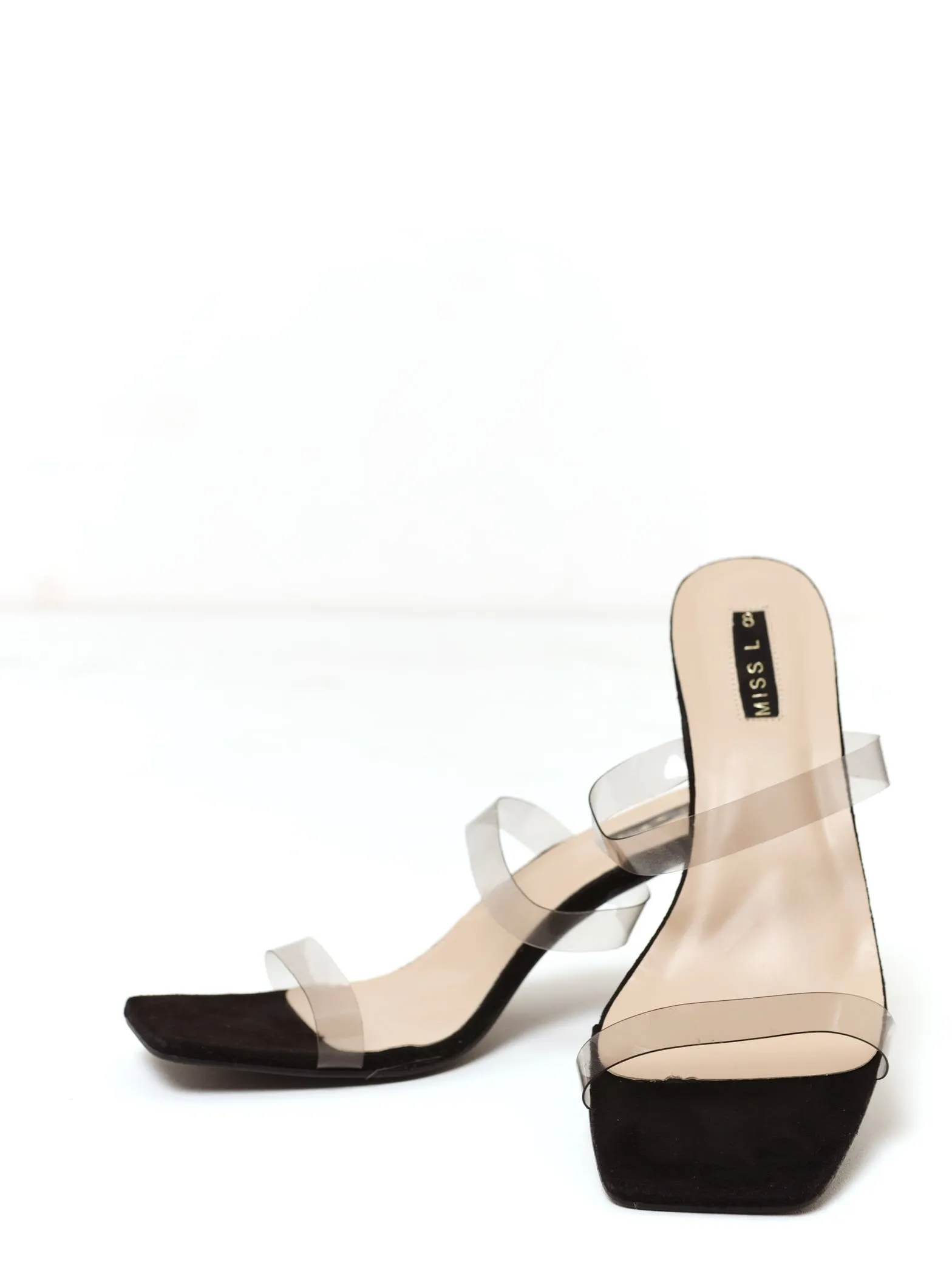 Ladies Smokey Vinyl Heel - Black sold by Edgars