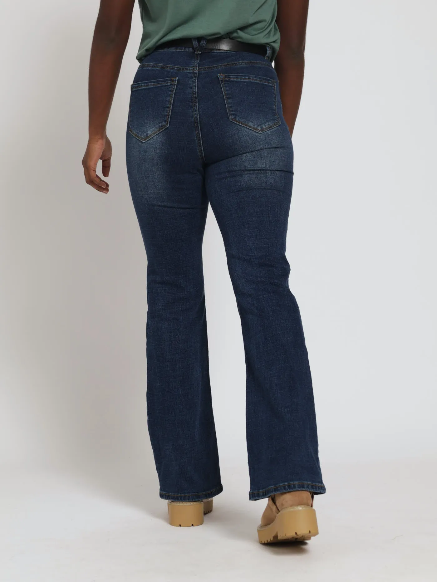 Belted Bootleg Jean - Dark Wash Ink sold by Edgars product image thumbnail 3