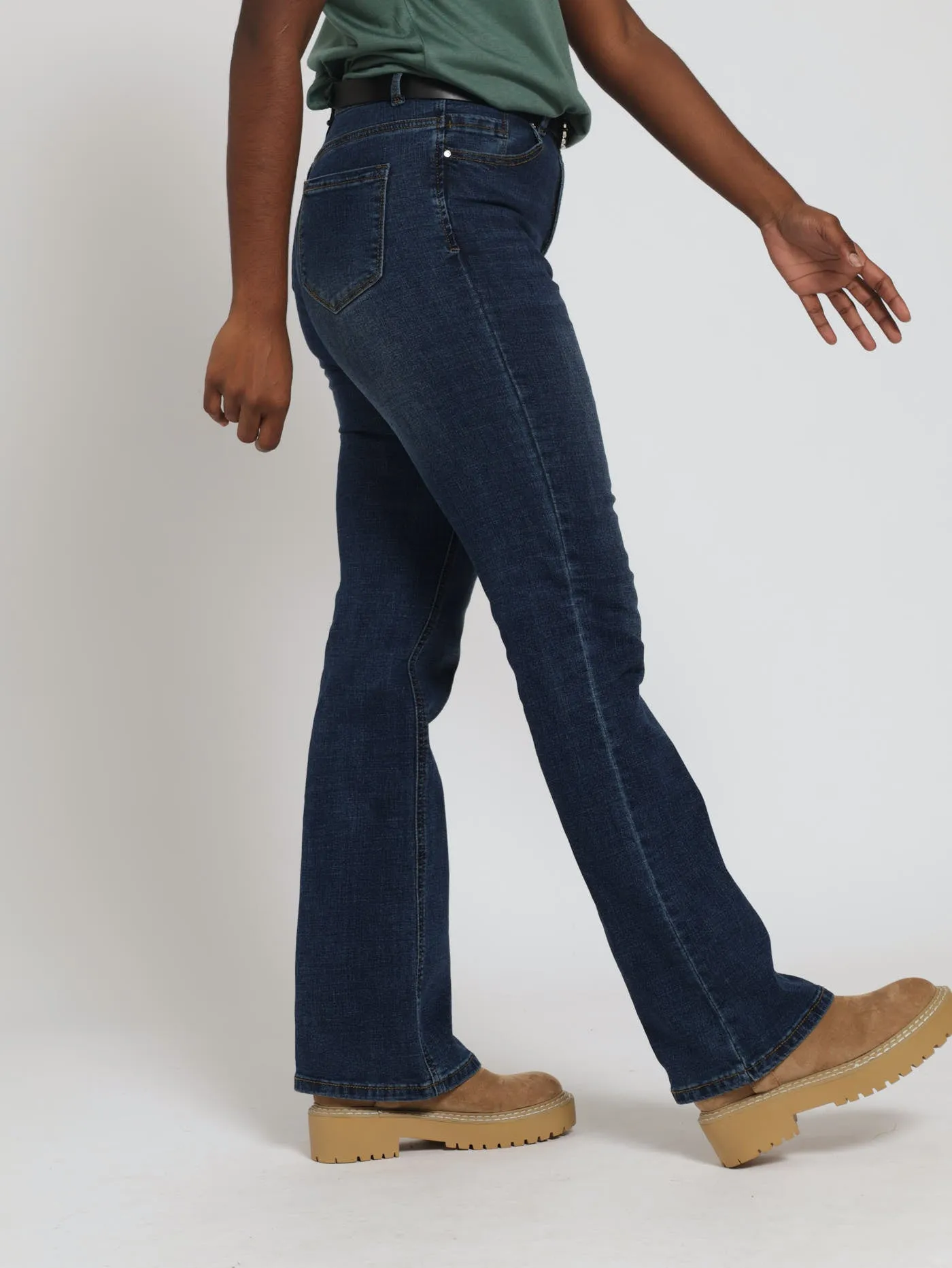 Belted Bootleg Jean - Dark Wash Ink sold by Edgars product image thumbnail 2