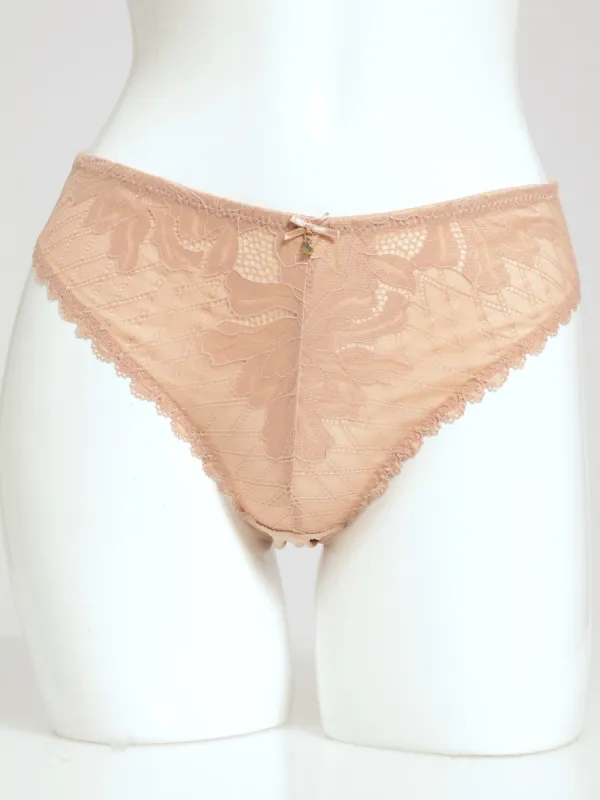 2 Pack Microfibre Lace Bikini Panty - Sage/Nude sold by Edgars