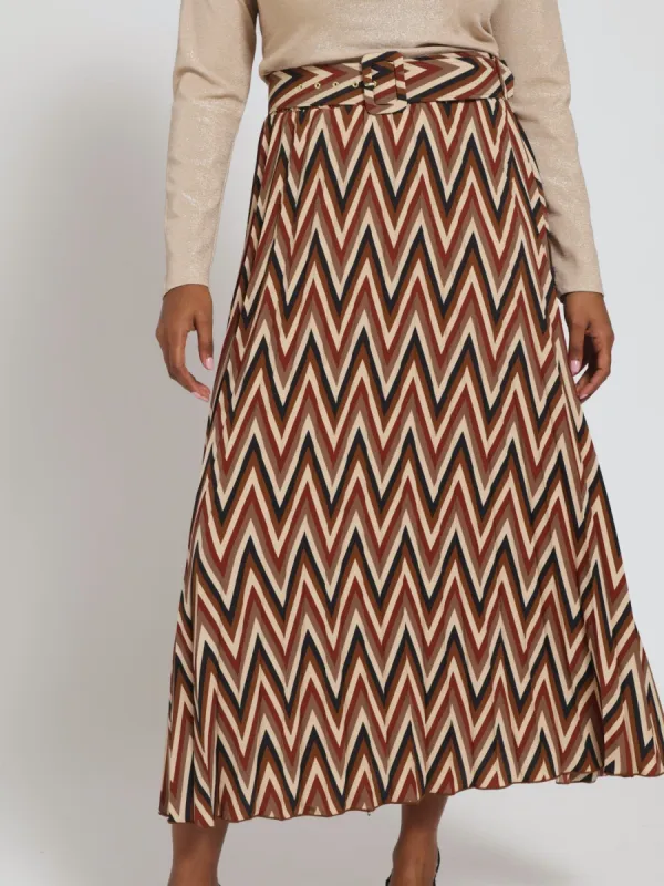 Pleated Midi Skirt - Mustard sold by Edgars
