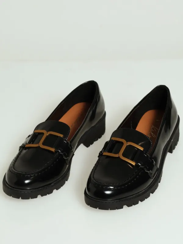 Braided Trim Loafer - Black sold by Edgars
