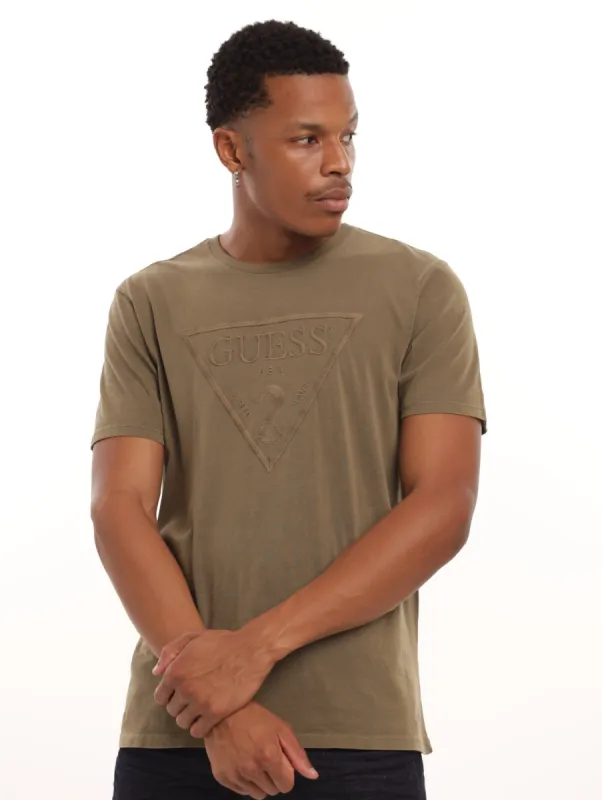 Men's Plain Triangle Tee - Olive sold by Edgars