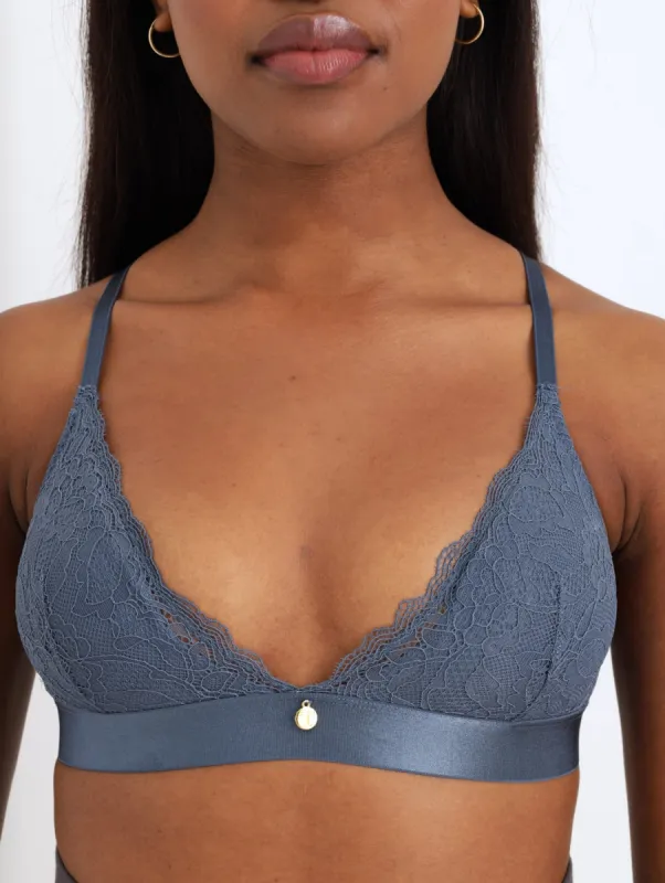 Ladies Lace Bralette Bra - Petrol sold by Edgars