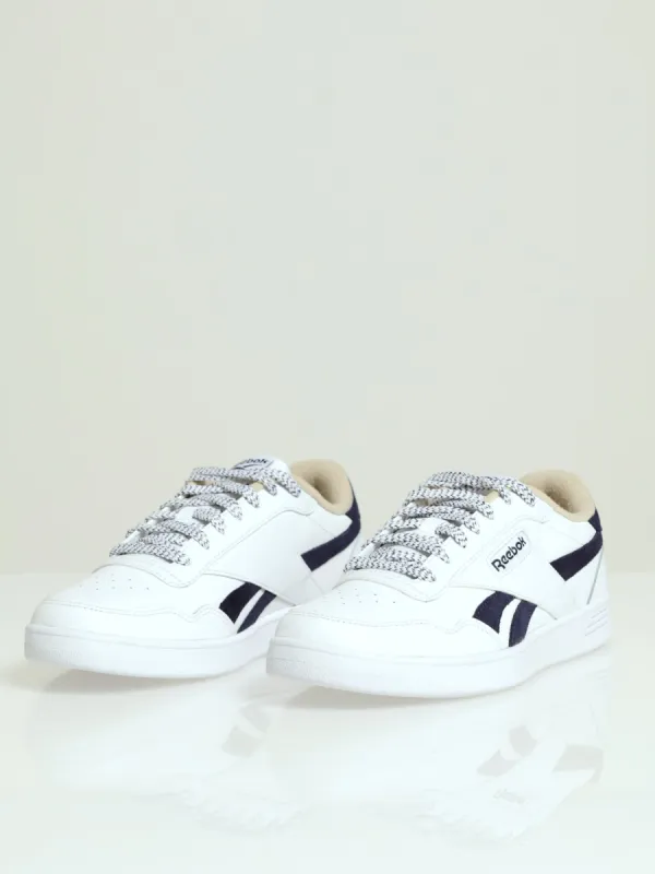 Court Advance Closed Toe Lace Up Sneaker - White/Navy sold by Edgars