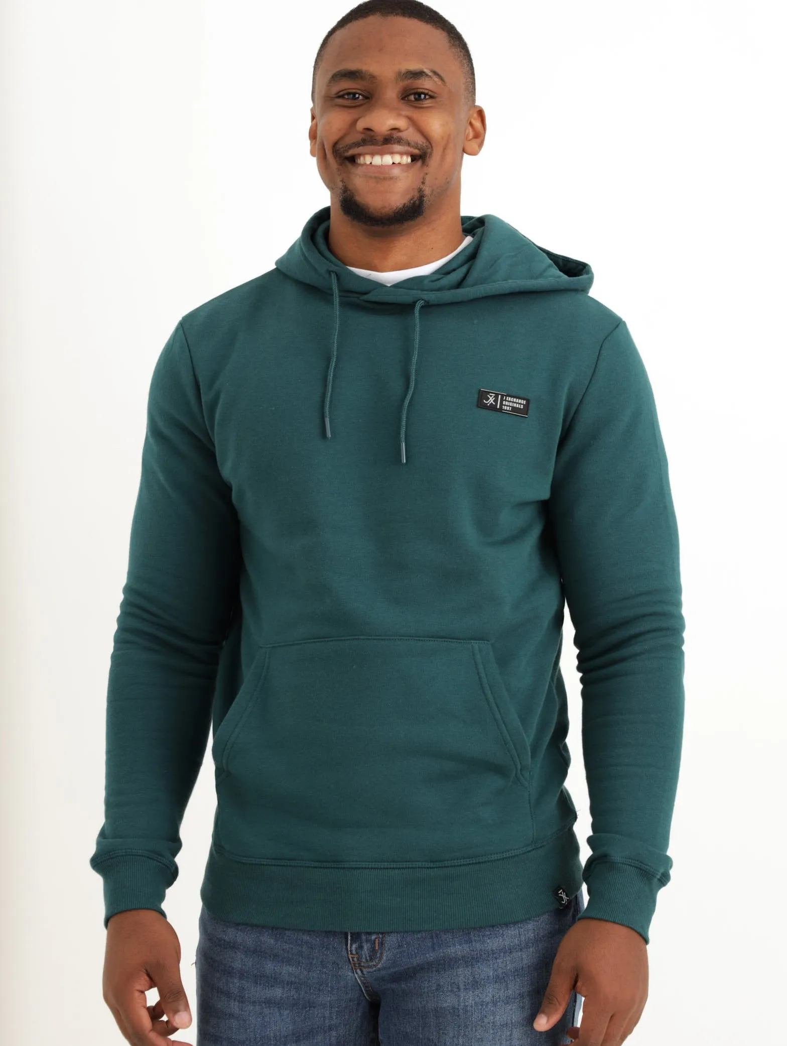 Men's Plain Hooded Fleece Tracktop - Teal sold by Edgars