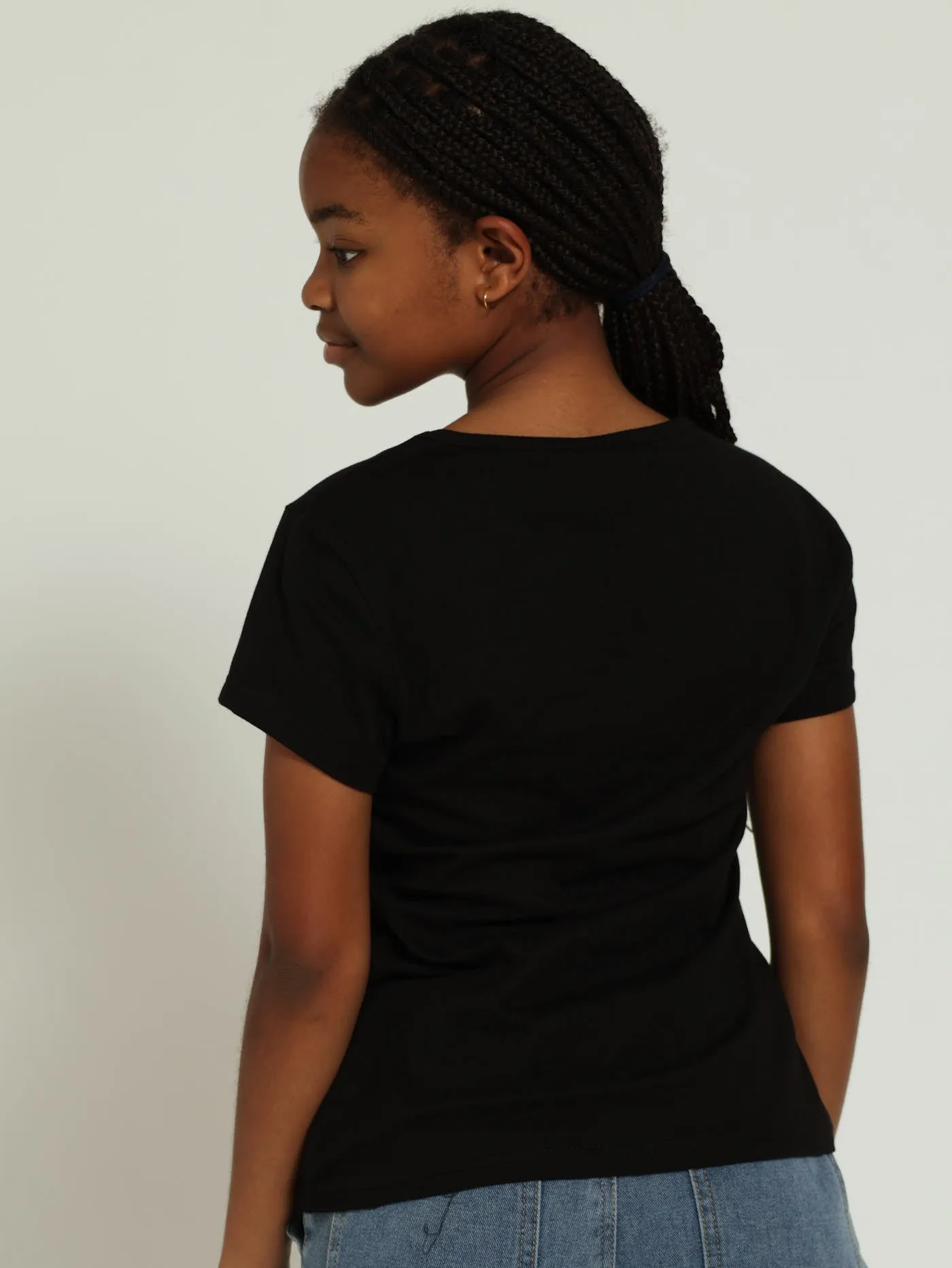 Girls Regualr Text Me Tee - Black sold by Edgars product image thumbnail 3