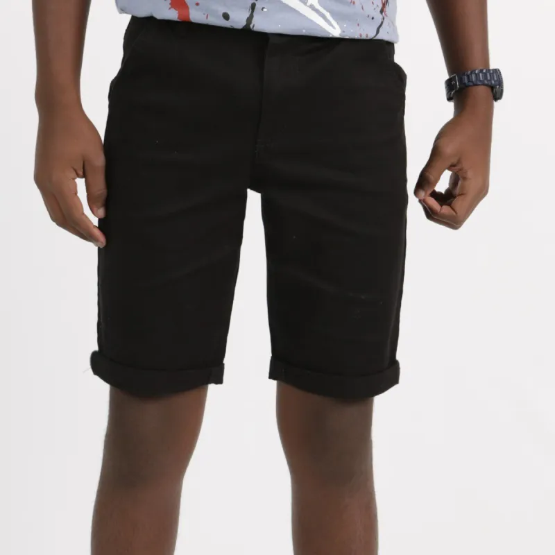 Boys Black Chino Short sold by Edgars