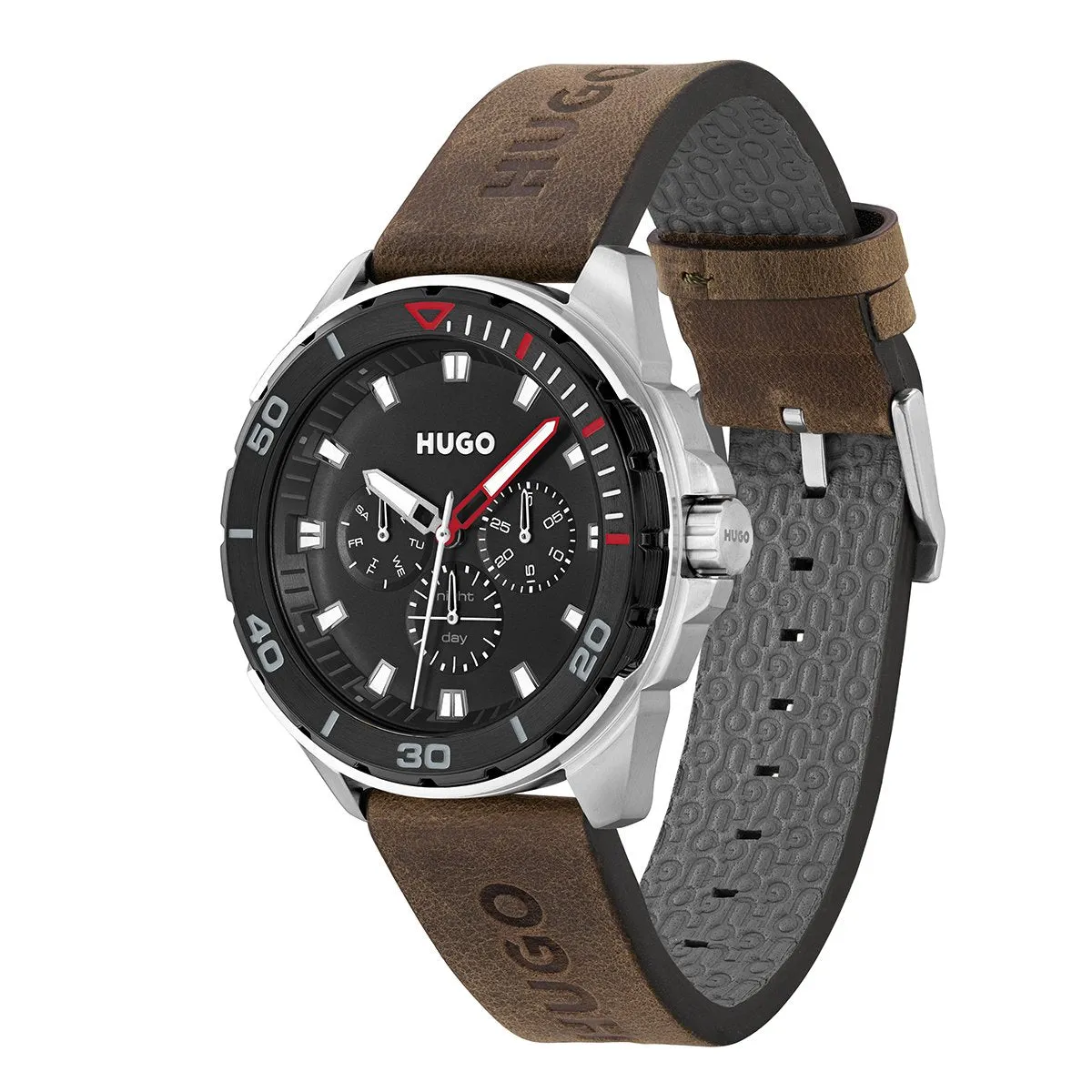 Fresh 44mm Watch With Black Dial & Brown Leather Strap sold by Edgars product image thumbnail 2