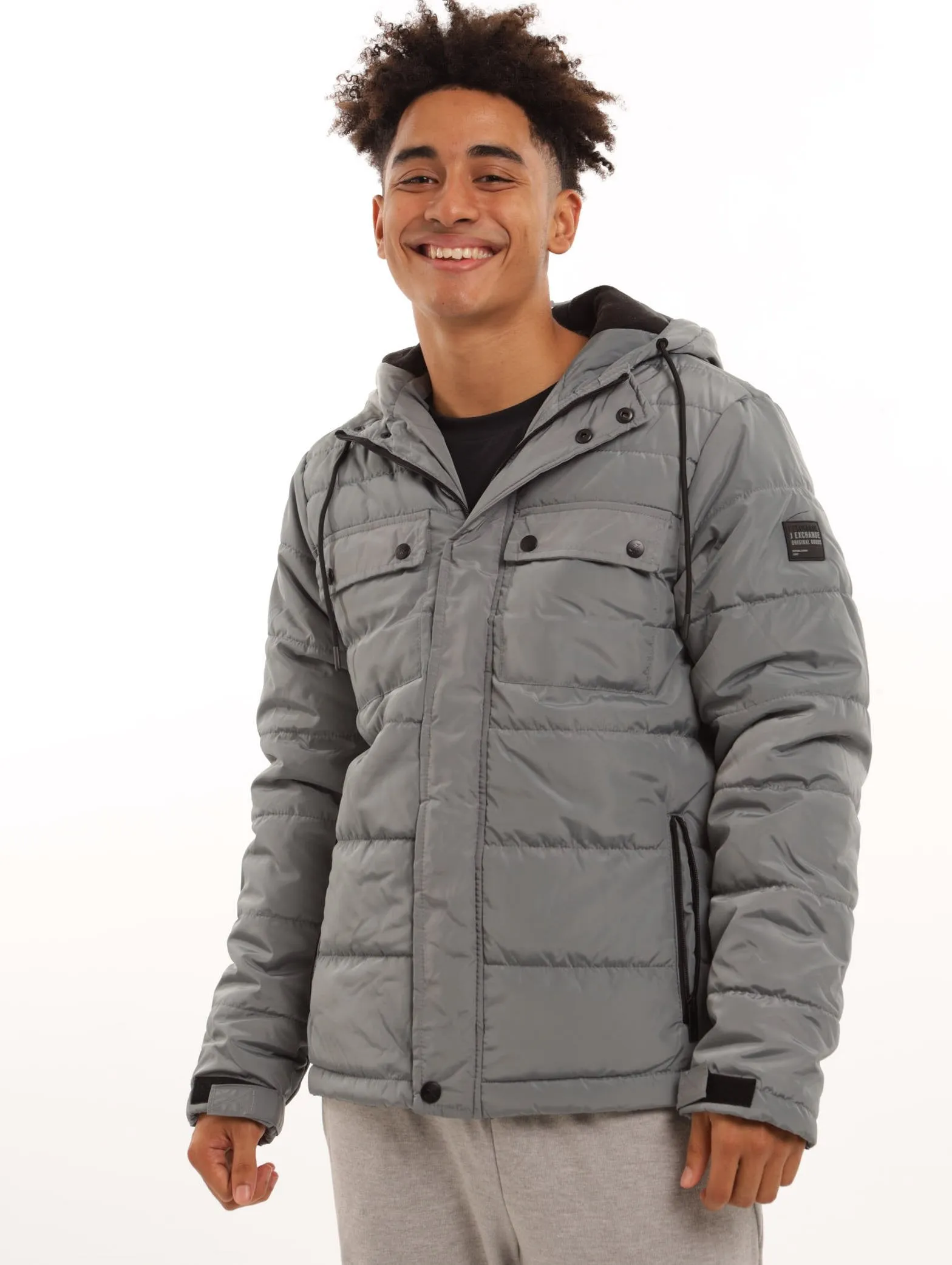 Men's Puffer Jacket - Dark Grey sold by Edgars