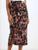 Ladies Printed Wrap Pencil Skirt - Black sold by Edgars