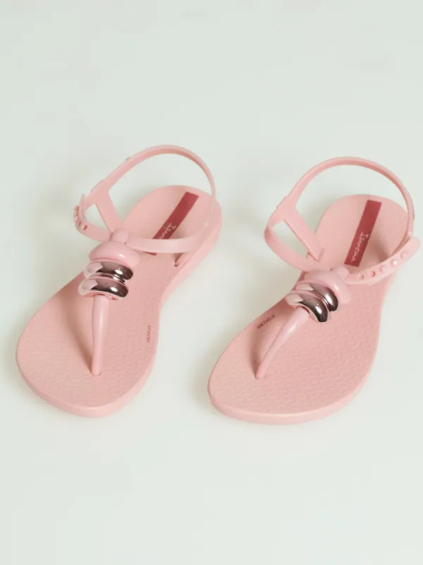 Girls Beaded Thong Sandals - Pink sold by Edgars 