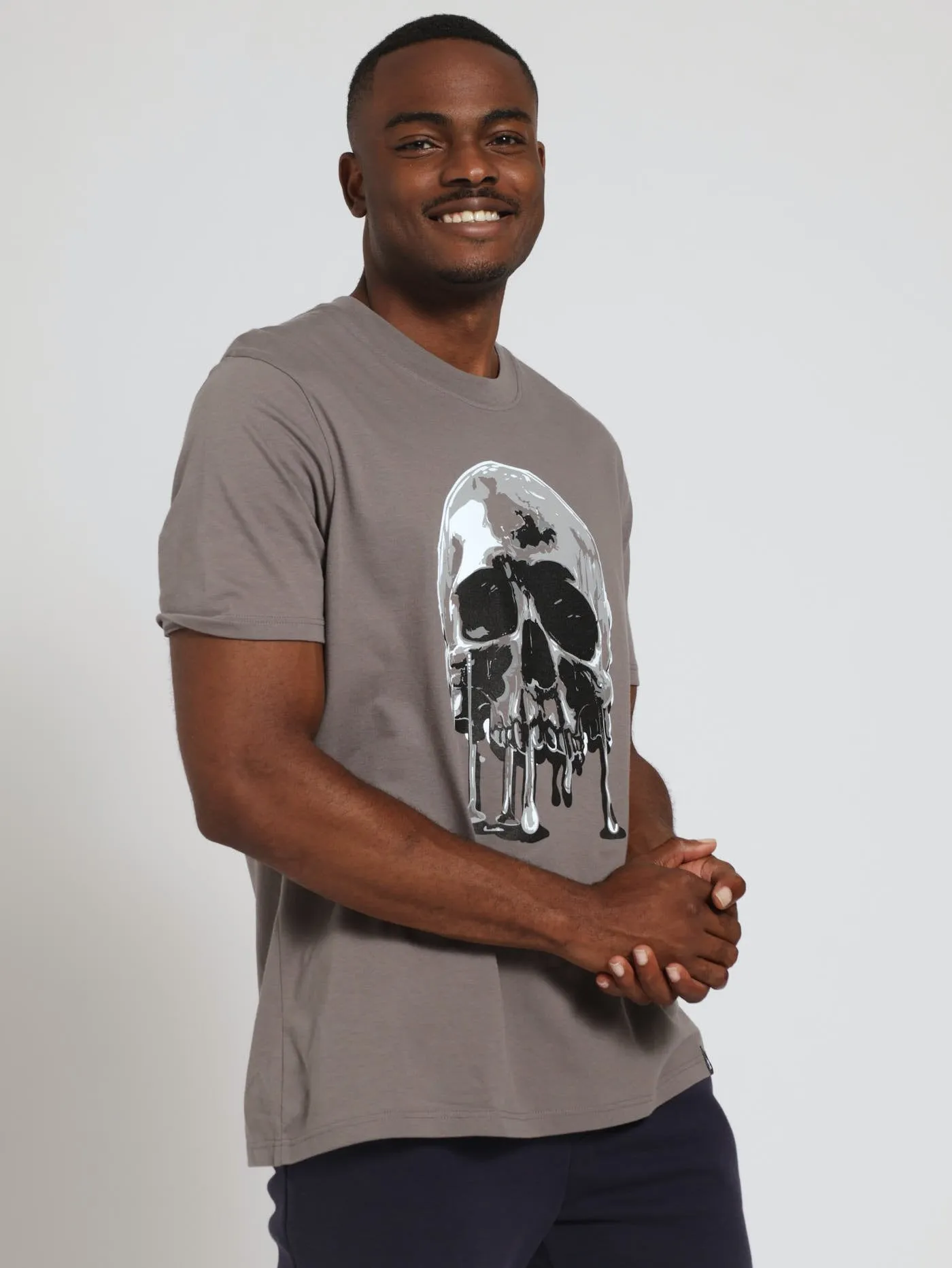 Retro Skull Tee - Dark Grey sold by Edgars product image thumbnail 2