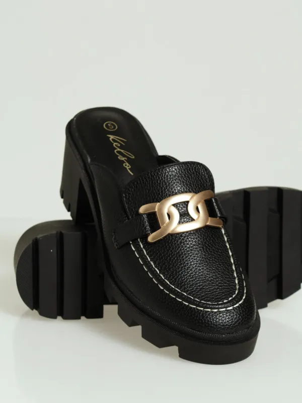 Push In Contrast Loafer - Black sold by Edgars 