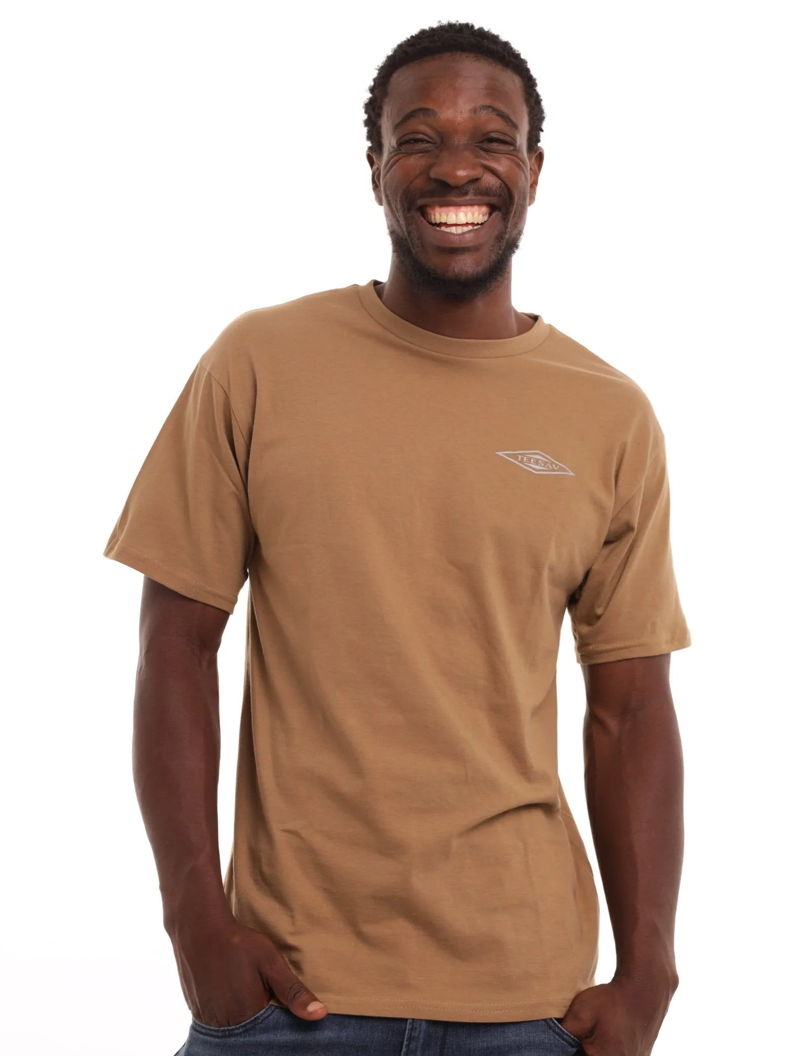 Men's Basic Tee - Stone sold by Edgars
