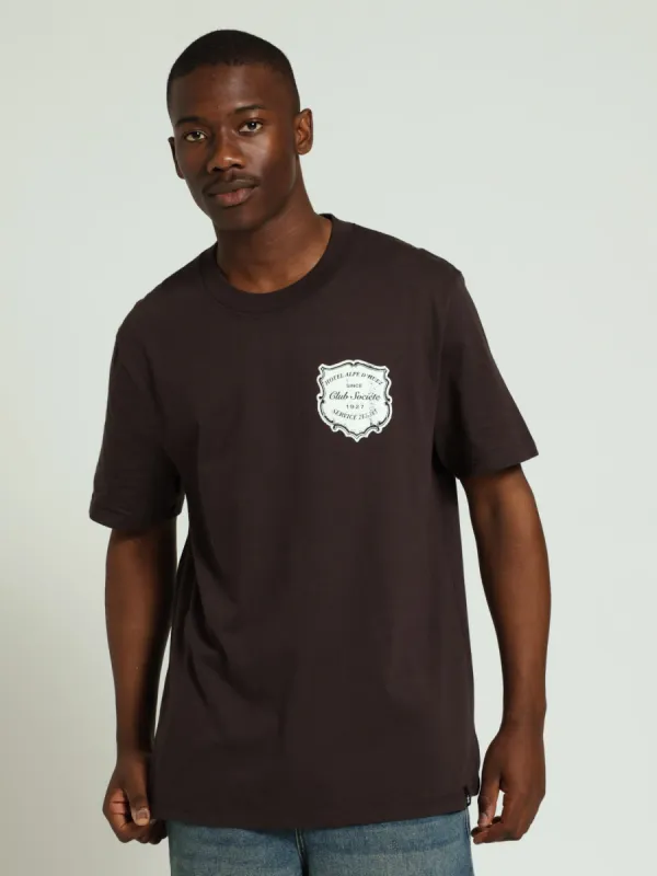 Hotel Alphe D' Front & Back Tee - Chocolate sold by Edgars